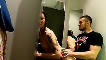 A Polish Couple Engages In Intimate Acts In A Store Changing Room