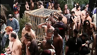 Busty Black Milf Enjoys A Wild Gangbang With Multiple Cocks