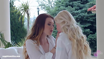 Misha Cross E Lola A. Se Envolvem Em Uma Cena Ao Ar Livre Ventosa, Dedilhando As Bucetas Lésbicas Uma Da Outra.