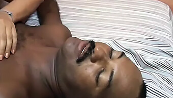 Ebony Woman Enticing With Oral Skills And Handjob