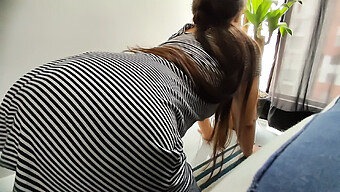 Stepmom'S Bare Ass Bares All While Tending To Her Plants