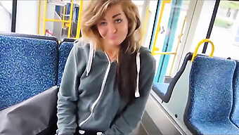 Daring Girl Pleasures Herself On Public Transport