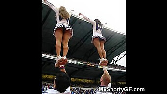 Young Cheerleaders Show Off Their Talents In Dorm