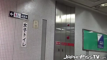 Japanese Women Caught On Camera Urinating In A Restroom