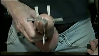 Solo Boy Experiments With Needle Play And Bondage