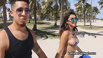 Stunning Latina Teen Bikini Babe With Oiled Body Enjoys Oral Sex