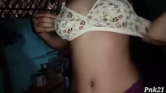 Young Indian Girl Changes From Bikini To Panties