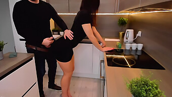 Young Neighbor Gets Her Ass Pounded And Mouth Filled With Cum In Kitchen