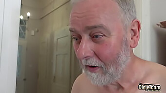 White-Haired Elderly Man Enjoys Sex With Horny Teen Who Craves His Shaft