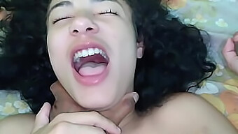 Brazilian Teen In Fur Lingerie Gets Cumshot