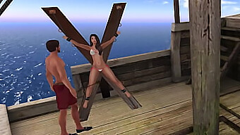 Jess Unterwirft Sich Bdsm Am Animierten Surfziel