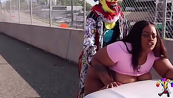 Gibby The Clown Engages In Explicit Sexual Activity With Juicy Tee Along Atlanta'S Heavily Traveled Thoroughfare.