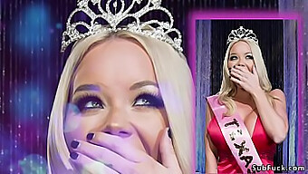 Miss America Takes On Two Cocks In Anal And Pussy